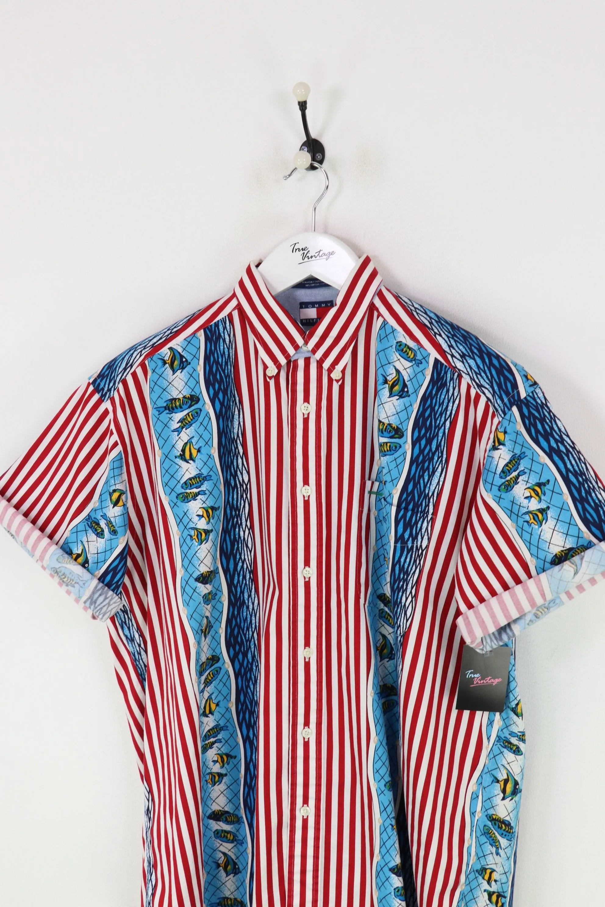 Tommy Hilfiger Fish Shirt Blue/Red XXL