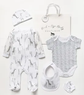 Unisex Baby Clothing 'Safari Giraffe Family'- Clothing Set