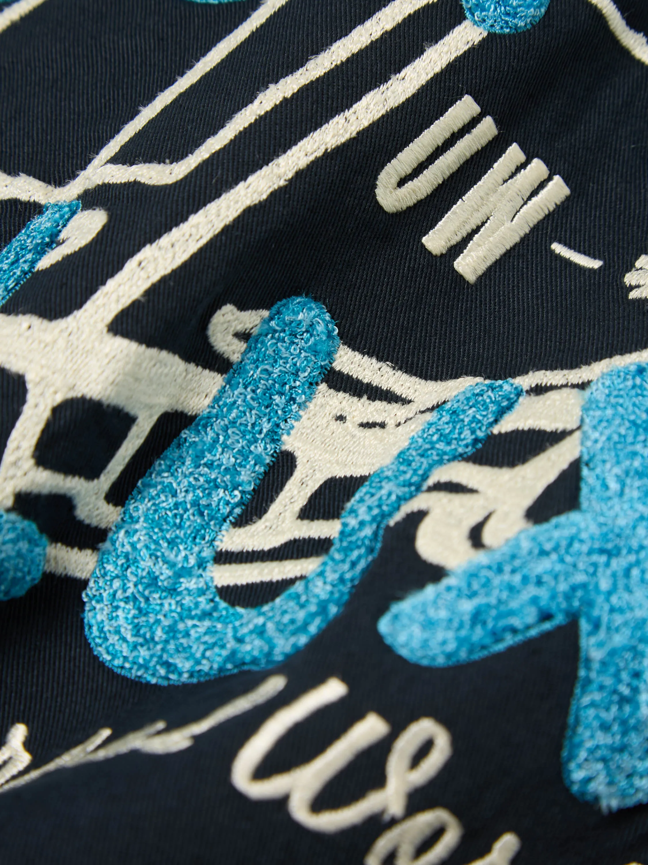 Universal Works Windcheater in Navy Embroidered Twill