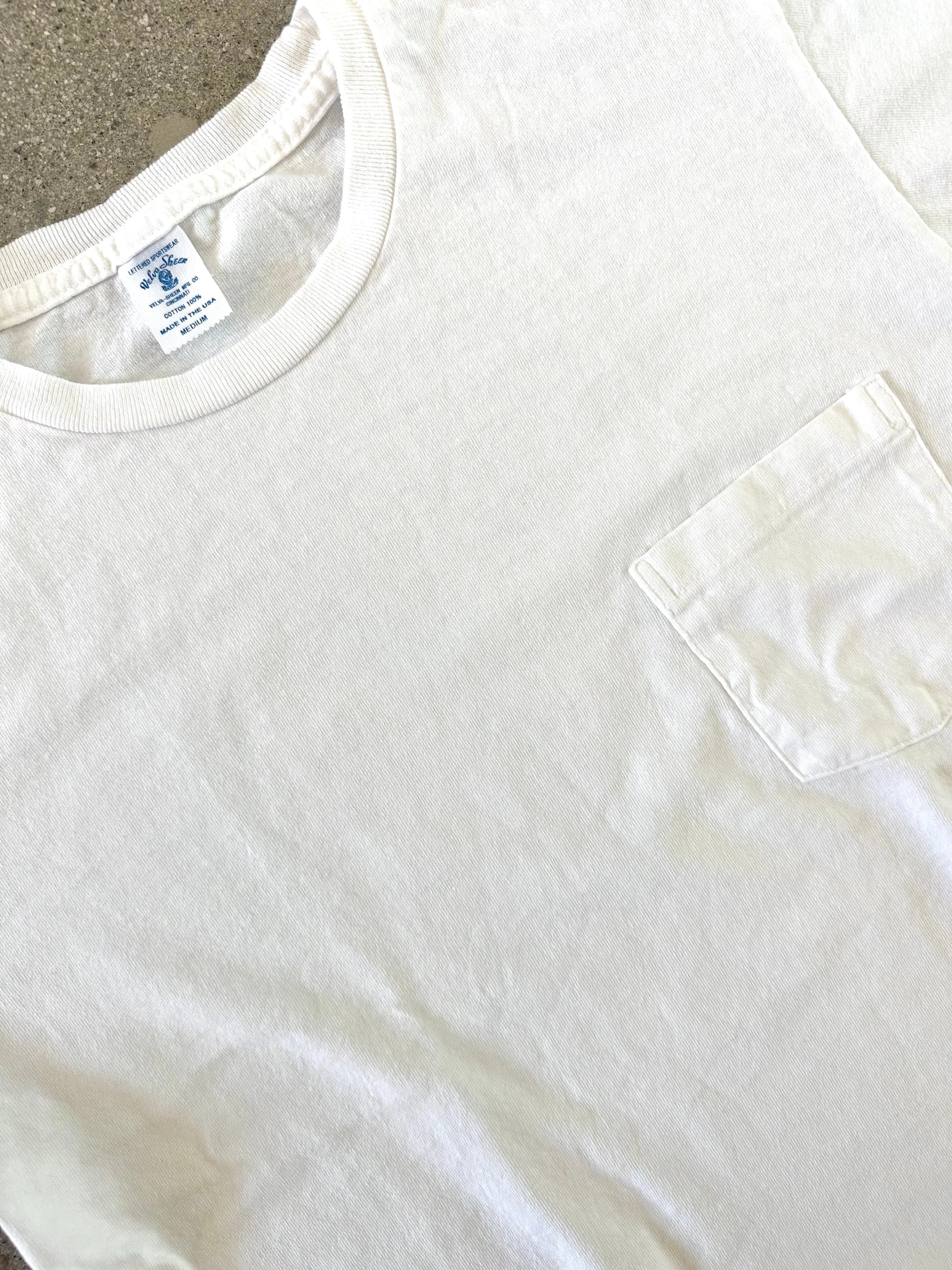 Velva Sheen PacT Two-Pack White Pocket T-Shirt