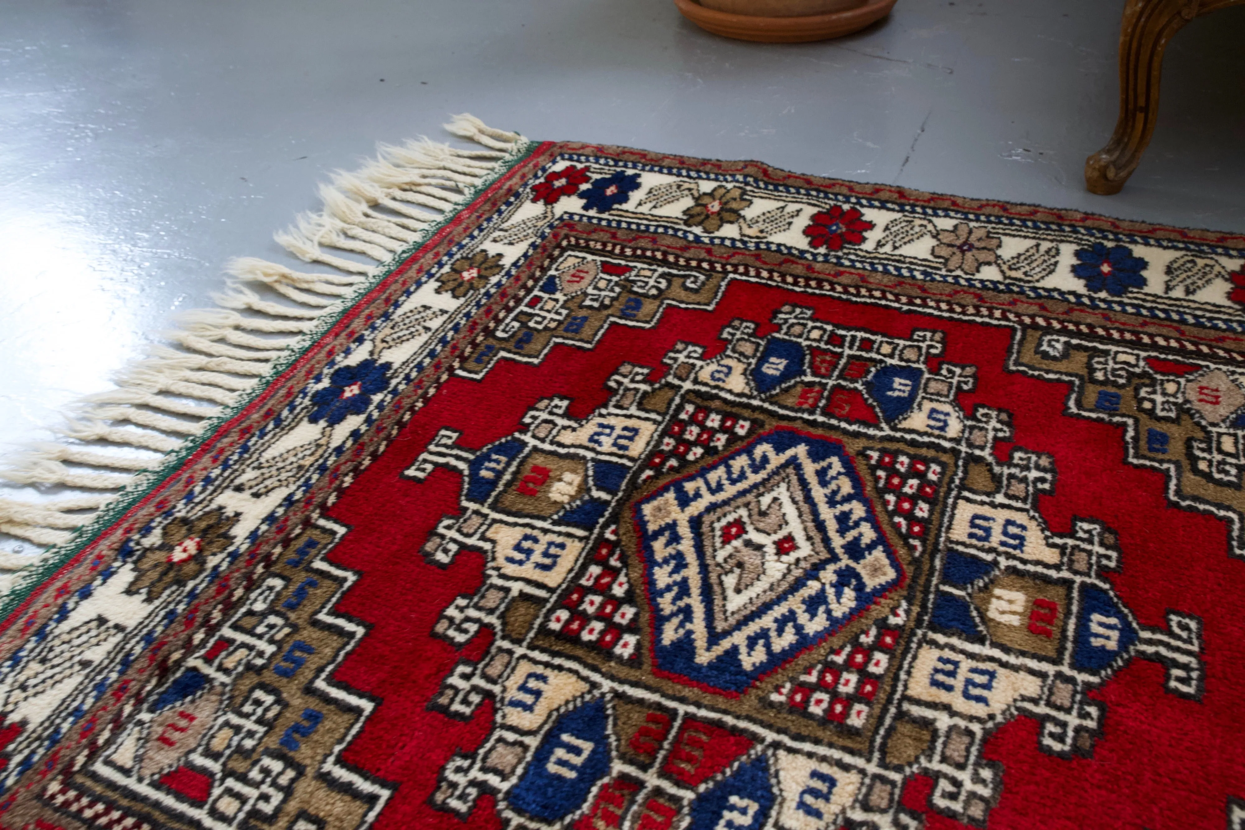 Vintage Anatolian Runner Rug 3'5"x10'7"