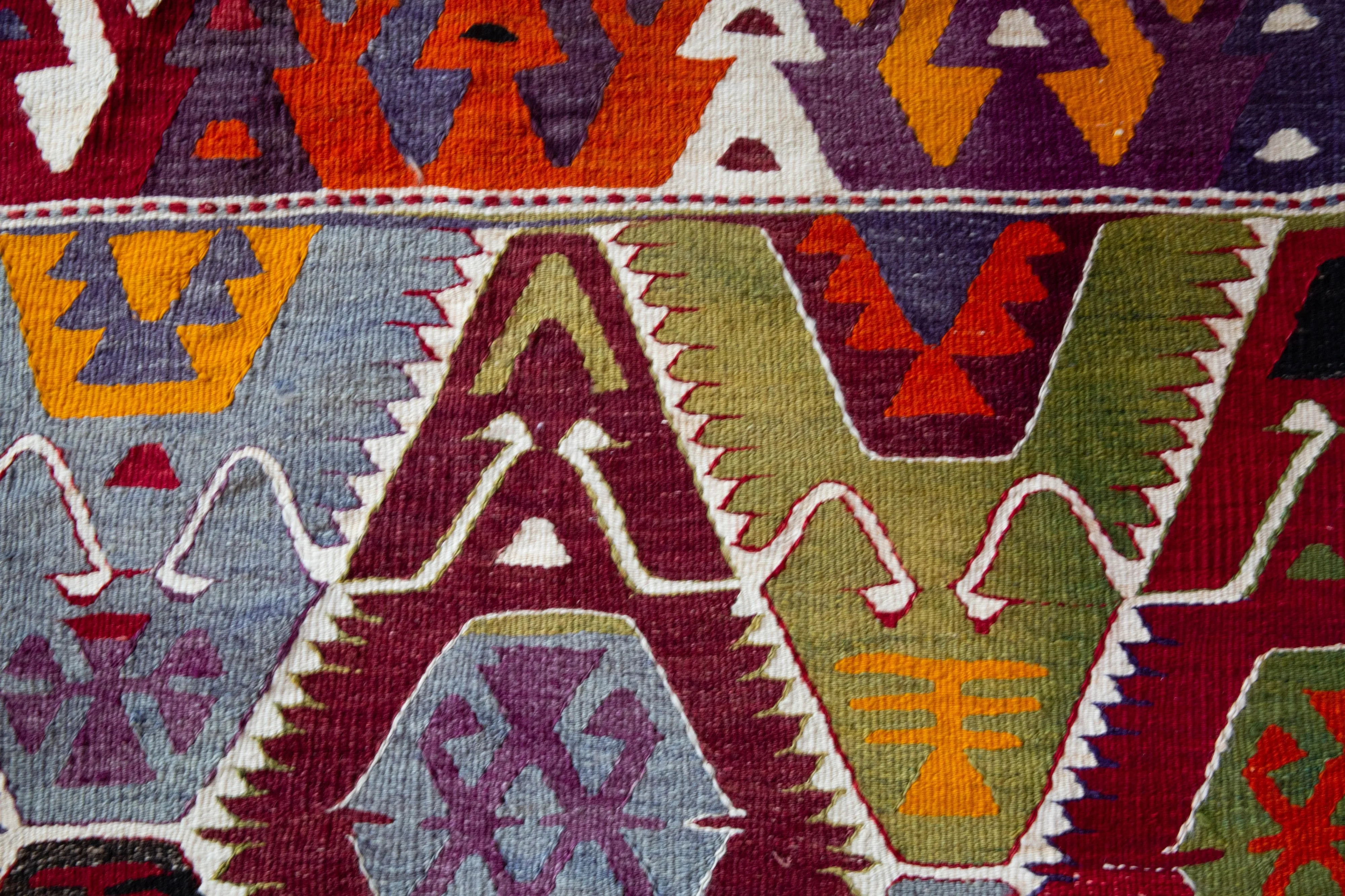 Vintage Antalya Kilim Rug 3'7"x4'9"