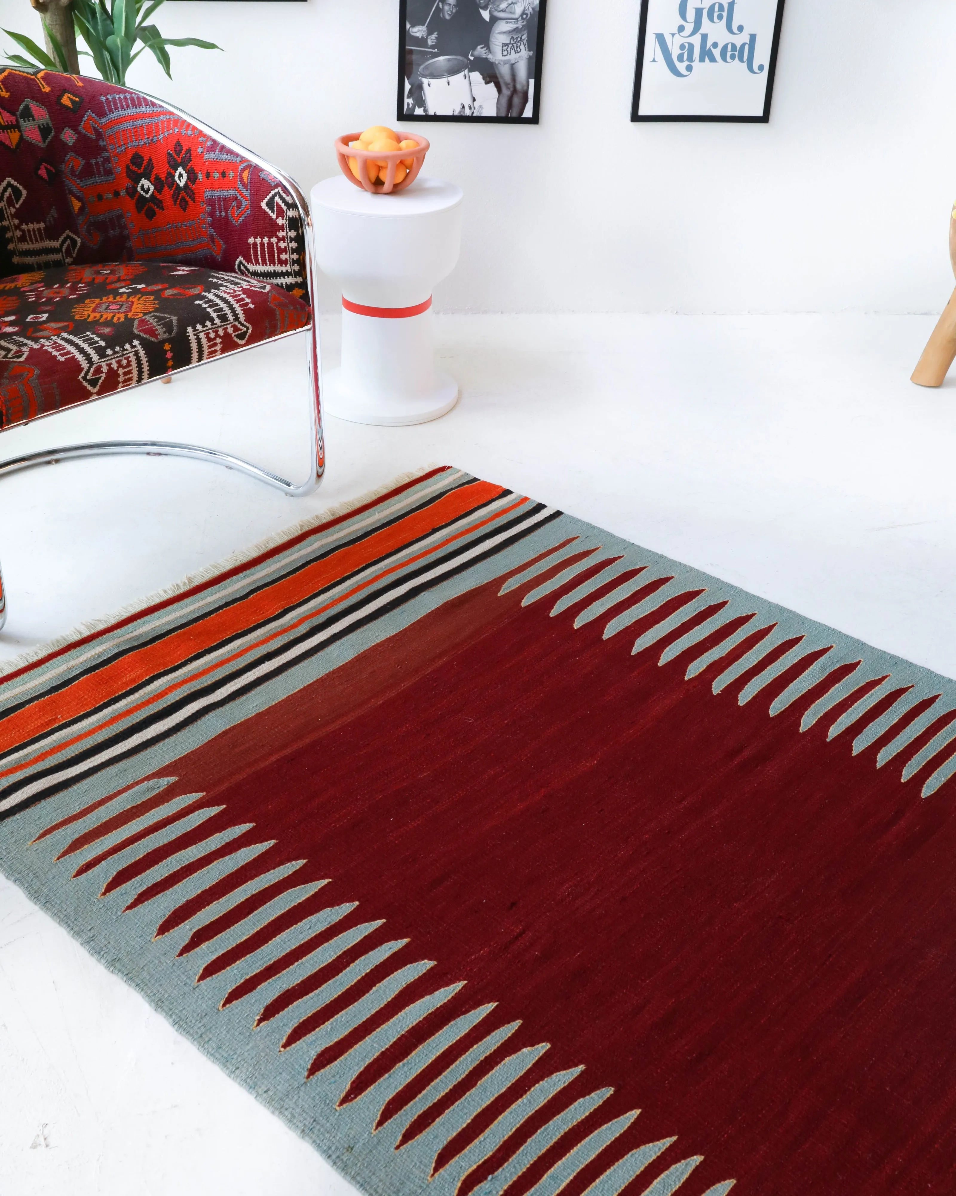 Vintage Bodrum Bos Kilim Rug 4'x6'5"