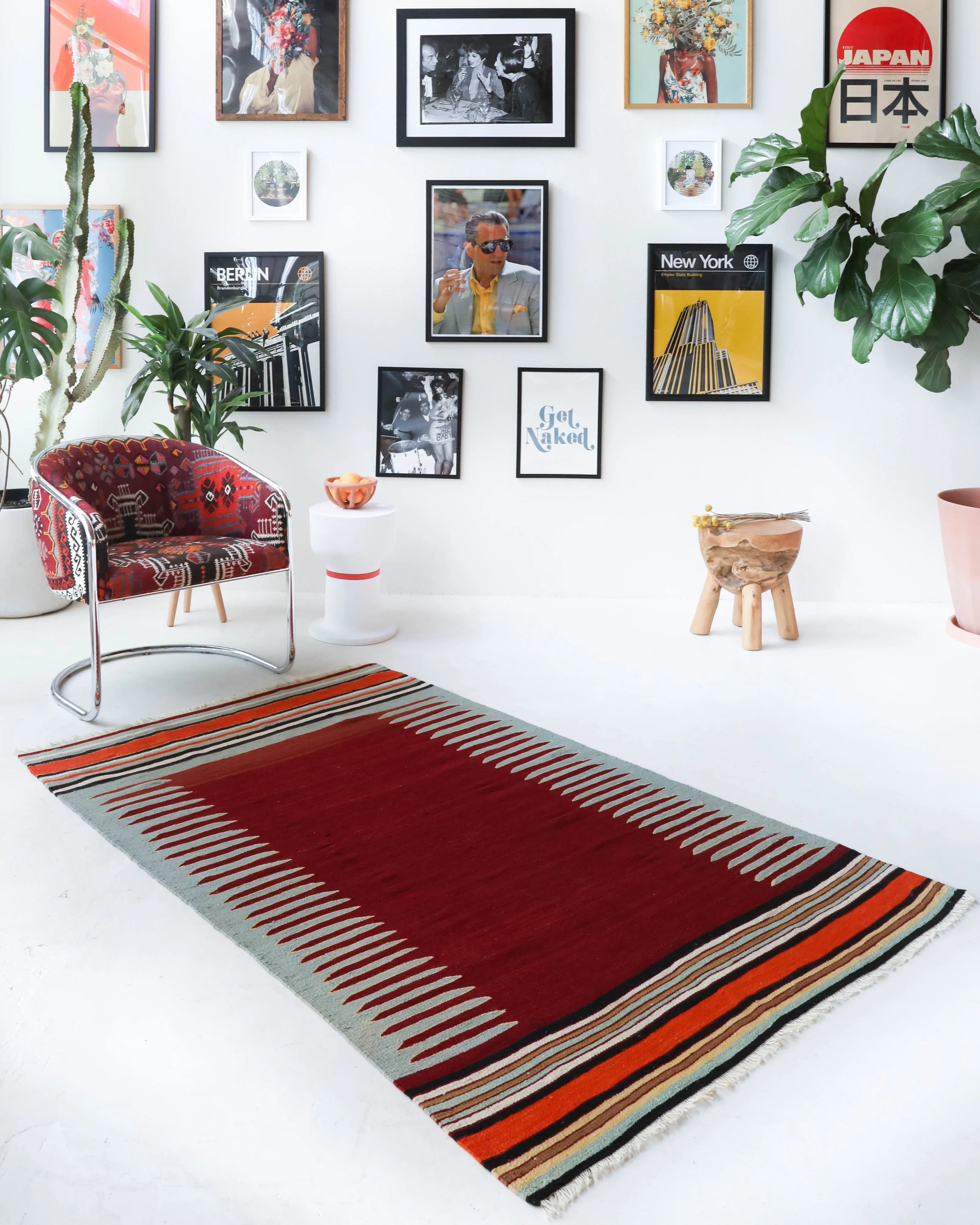 Vintage Bodrum Bos Kilim Rug 4'x6'5"